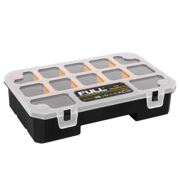 Slim Organizer 12 Gözlü Alet Çanta Bölmeli Taşınabilir Kapaklı Küçük Tek Taraflı Düzenleyici 1 Adet - 7