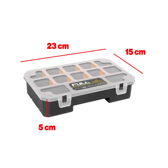 Slim Organizer 12 Gözlü Alet Çanta Bölmeli Taşınabilir Kapaklı Küçük Tek Taraflı Düzenleyici 1 Adet - 3