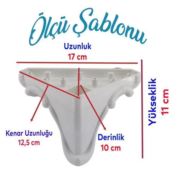 (4 ADET) Kuğu 11 cm  Beyaz Mobilya Kanepe Koltuk Ayağı Ayakları - 5