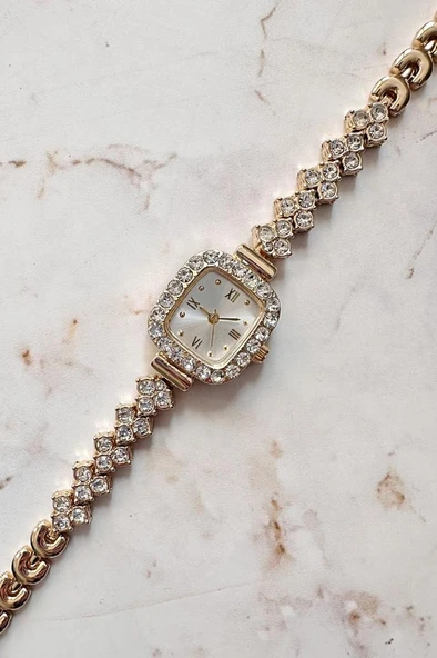 Oceanus Gold Taşlı Kadın Kol Saati - 5