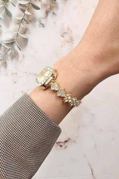 Oceanus Gold Taşlı Kadın Kol Saati - 2