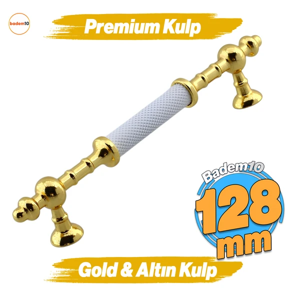 Ladin Metal Gold Kulp 128 mm - 12.8 cm Mobilya Çekmece Mutfak Dolabı Dolap Altın Kulpu Kulpları