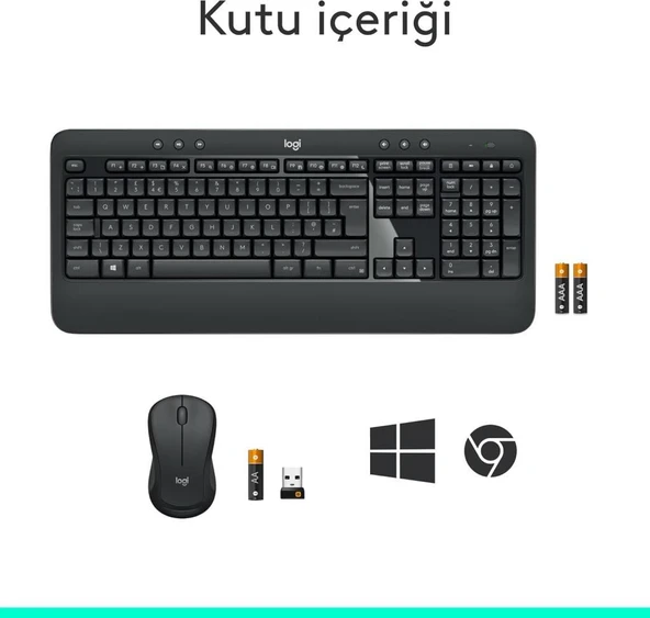 Logitech MK540 920-008687 Kablosuz Klavye Mouse Seti - Teşhir - Resim 6