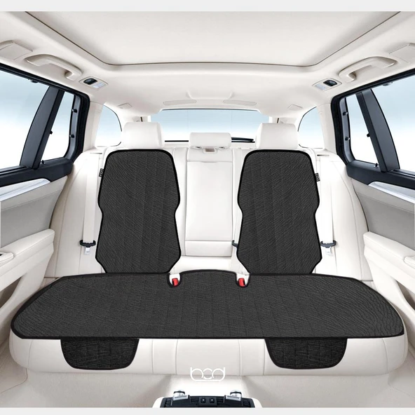 Bod Vodina Serisi Tay Tüyü Cepli Oto Koltuk Minder Seti Koltuk Koruma Kılıfı Ön Arka Set Füme - 3