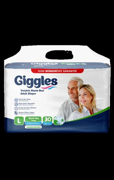 Giggles Belbantlı Büyük Boy L 30'lu Hasta Bezi