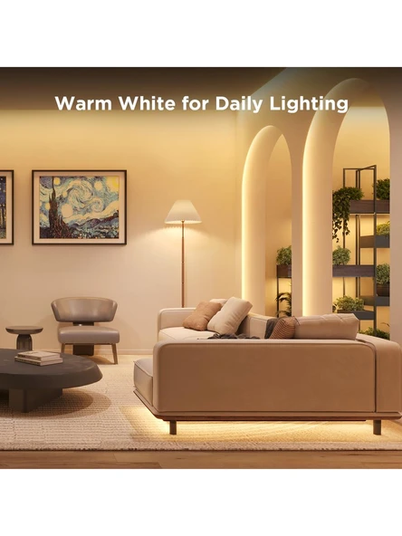 Govee RGBICW WiFi+BT Koruyucu Kaplamalı Matter Destekli LED Şerit (10M) Uygulama Üzerinden Kontrol - 4