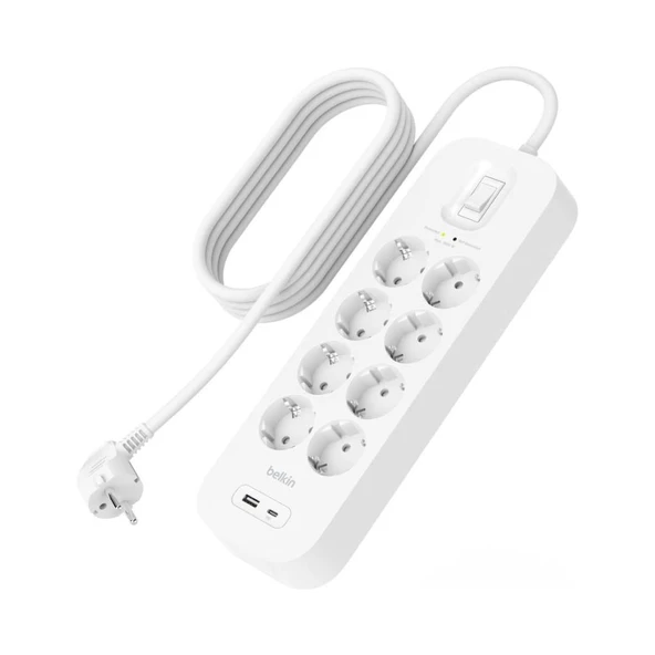 Belkin SRB003VF2M Usb-C-Usb-A 8x Akım Korumalı Priz 2 Metre