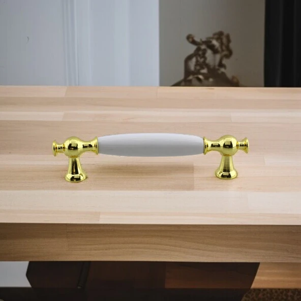 Arnas Porselen Gold Altın Kulp 128 mm Mobilya Çekmece Mutfak Dolabı Dolap Kapak Kulplar Kulb Kulpu - 5