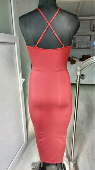 Kadın Elbise Poliamid Büzgülü - 3