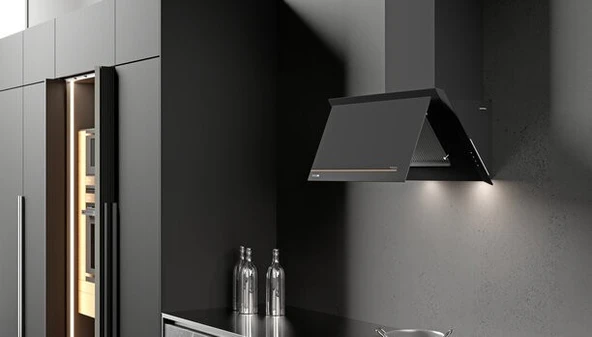 TEKA DVI 88-G1 İNFİNİTY MAT SİYAH CAM 80 CM. DUVAR TİPİ DAVLUMBAZ - Resim 3