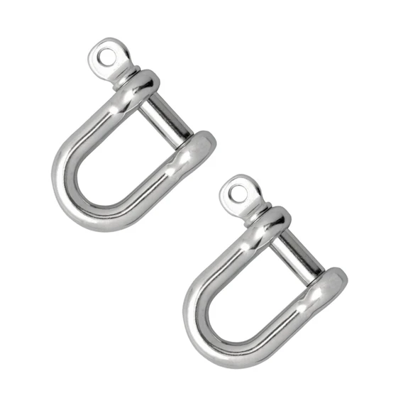 U Tipi Zincir Kilidi Kilitli Karabina 6 mm Kilit Salıncak Askısı Ek Bağlantı Parça Aparat 2 ADET - 3