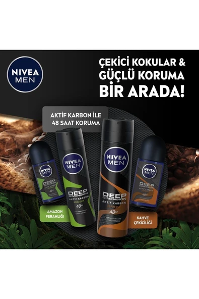 Nivea Roll-On Deodorant Deep Amazonia For Men 50 ml - 6