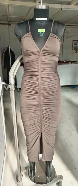 Kadın Elbise Poliamid Büzgülü - 8