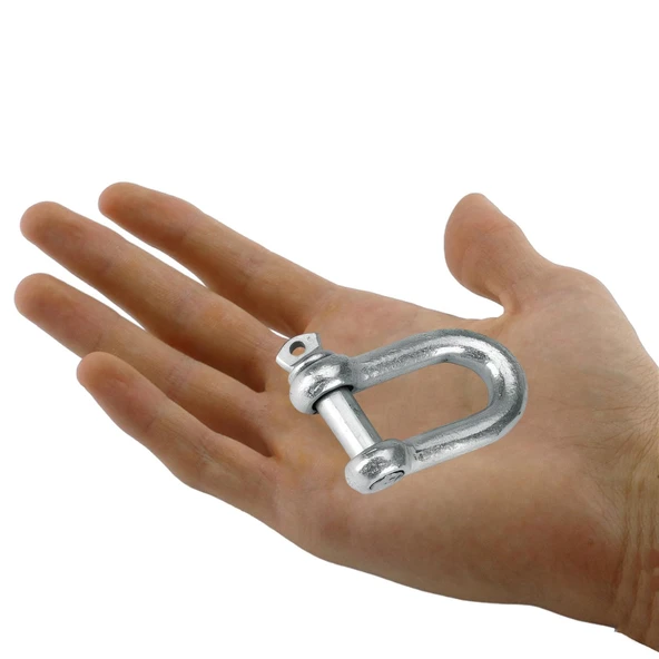 Zincir Kilidi U Tipi Kilitli Karabina 10 mm Kilit Salıncak Askısı Ek Bağlantı Parça Aparat 2 ADET - 3