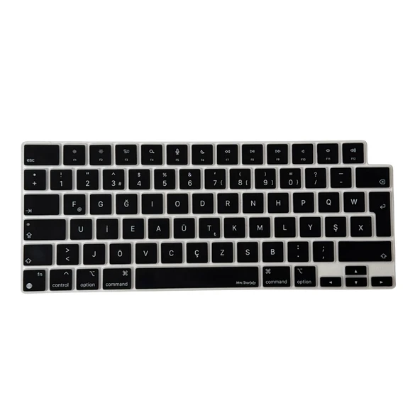 MacBook Türkçe F Klavye Koruyucu Yeni Düzen Air 13.6–15.3 Pro 14.2–16.2 Silikon ürün görseli 1