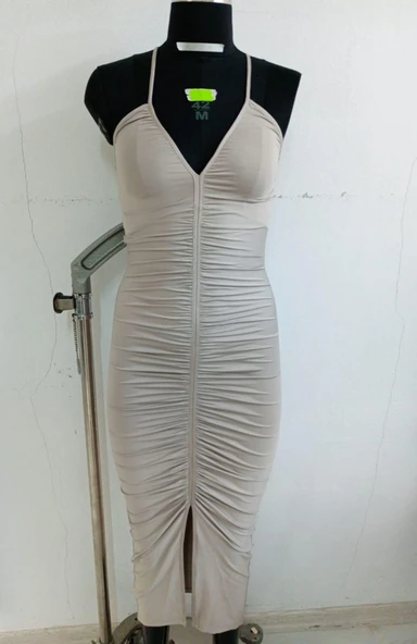 Kadın Elbise Poliamid Büzgülü - 6