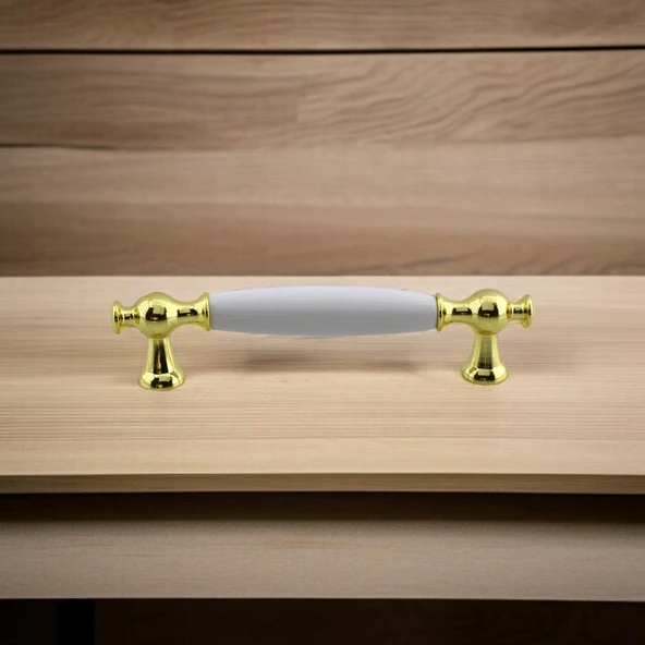 Arnas Porselen Gold Altın Kulp 96 mm Mobilya Çekmece Mutfak Dolabı Dolap Kapak Kulplar Kulb Kulpu - Resim 7