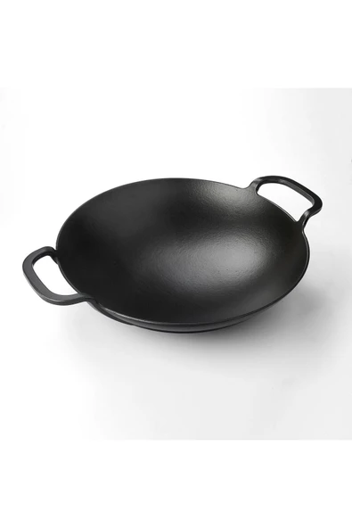 Lava Metal Kulplu 38 cm Döküm Wok Tava - Resim 2