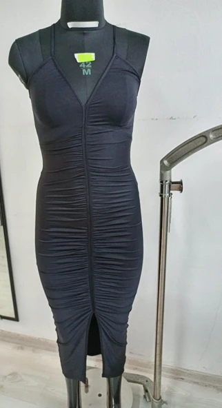 Kadın Elbise Poliamid Büzgülü - 2