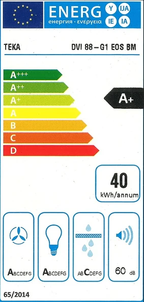 TEKA DVI 88-G1 İNFİNİTY MAT SİYAH CAM 80 CM. DUVAR TİPİ DAVLUMBAZ - Resim 5