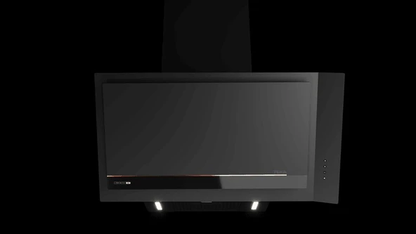 TEKA DVI 88-G1 İNFİNİTY MAT SİYAH CAM 80 CM. DUVAR TİPİ DAVLUMBAZ - Resim 2