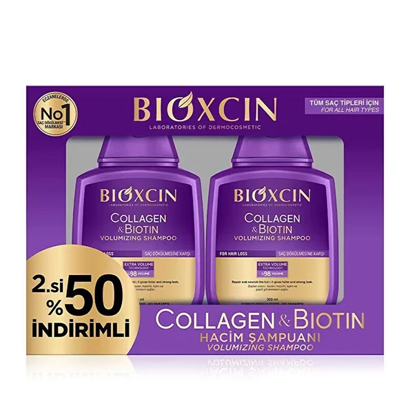 Bioxcin Collagen & Biotin Şampuan 300 ml - İkincisi %50 İndirimli