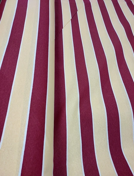Balkon Perdesi Branda Kumaşı TOPTAN (En 240cm)-Bordo Krem - 4