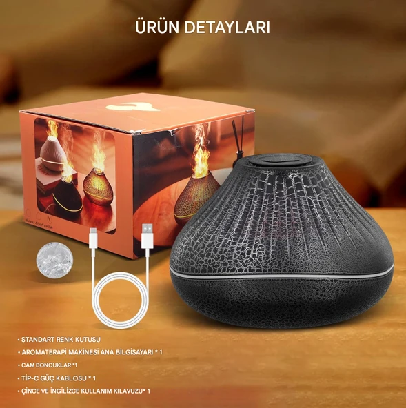 QASUL  Süper Oda Kokusu Sessiz 7 Renkli Aromaterapi Kokulu Buharlaştırıcı  Ev Ofis Otomatik Kapanma - 5