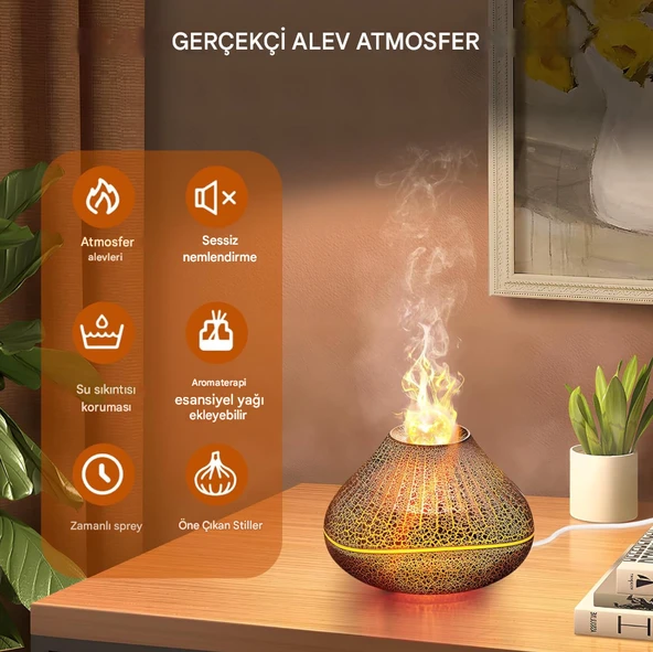 QASUL  Süper Oda Kokusu Sessiz 7 Renkli Aromaterapi Kokulu Buharlaştırıcı  Ev Ofis Otomatik Kapanma - 2