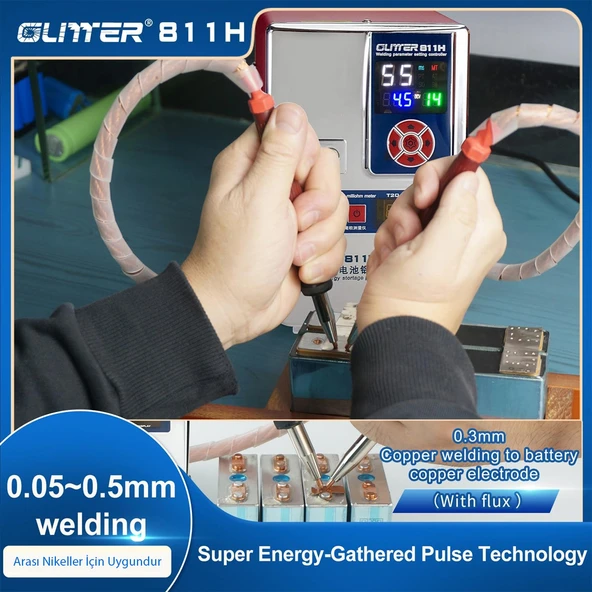 Ayt Glitter 811H Şarjlı Pil Profesyonel Bakır Nikel Punta Kaynak Makinesi 36KW 42KW 7000A Pil Punto Makinası - 5