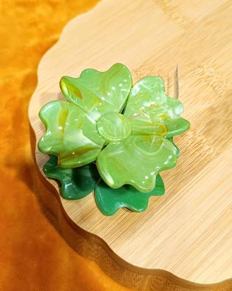 Monalisa Home Lüks Figürlü Yeşil Kıstırma Toka ürün görseli