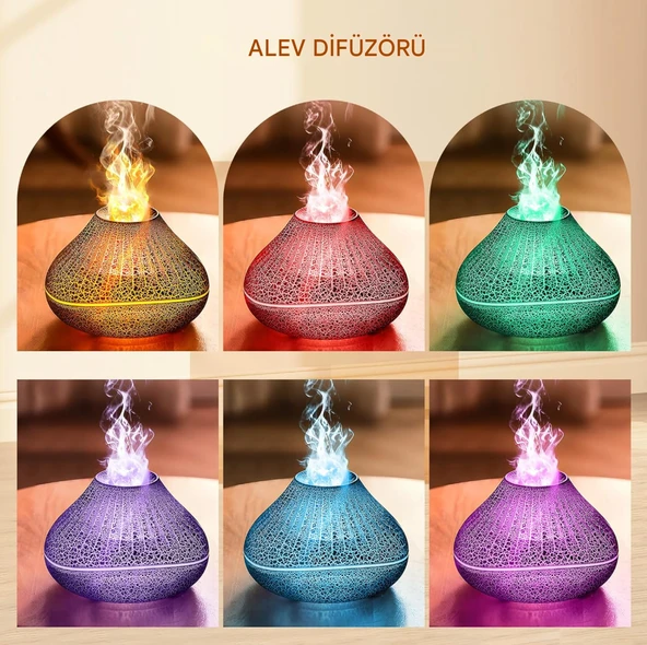 QASUL  Süper Oda Kokusu Sessiz 7 Renkli Aromaterapi Kokulu Buharlaştırıcı  Ev Ofis Otomatik Kapanma - 6