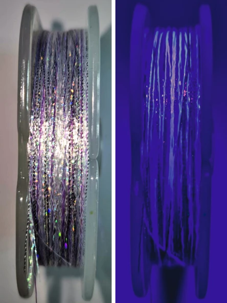 Eagenset Hazır Çapari Kombini Ultraviyole Uv Neon Kristal + Balık Sırtı + Lazer Hologram Makara - 3