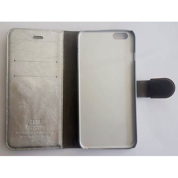 Apple İphone 6 Plus/6s Plus Taşlı Tokalı Cüzdanlı Kapaklı Kılıf - 4