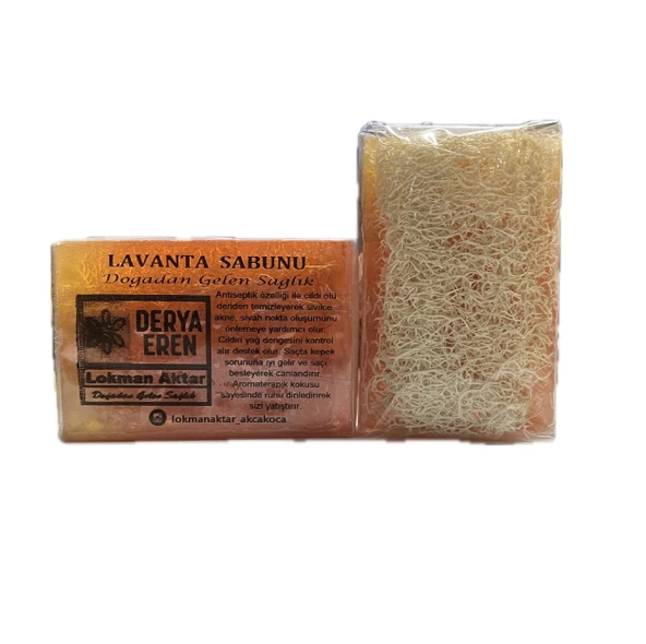 Doğal Kabak Lifli Lavanta Sabunu 100-120gr 2Adet