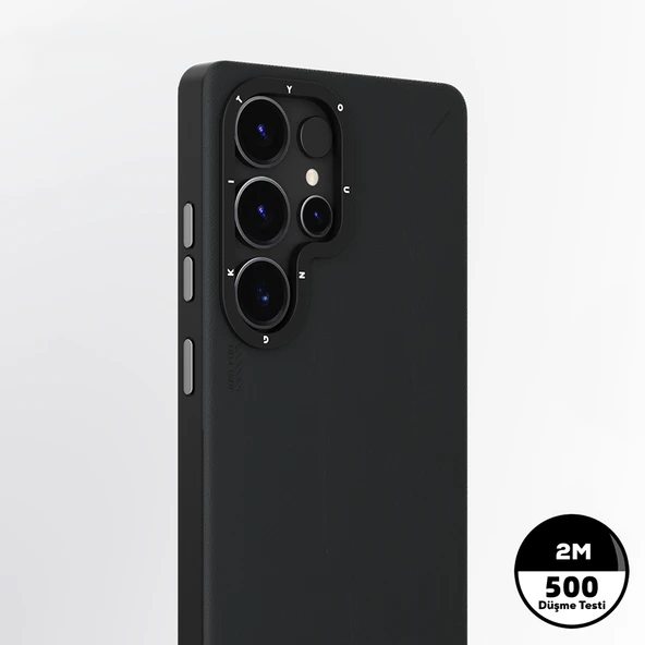 Galaxy S25 Ultra Kılıf M-safe Şarj Özellikli Basit Mat Deri Desenli Youngkit Tech Fashion Serisi Kapak - 3