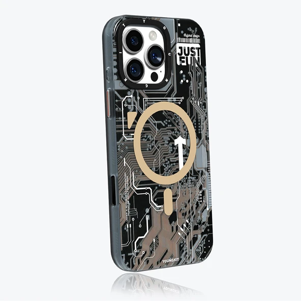 Apple iPhone 16 Pro Max Kılıf M-safe Şarj Özellikli Kamera Denetim Butonlu Youngkit Technology Serisi Kapak - 3