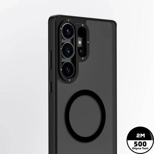 Galaxy S25 Ultra Kılıf M-safe Şarj Özellikli Cam Arka Yüzey TPU Youngkit Gemstone Serisi Kapak - 7