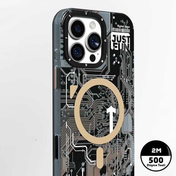 Apple iPhone 16 Pro Kılıf M-safe Şarj Özellikli Kamera Denetim Butonlu Youngkit Technology Serisi Kapak - 3