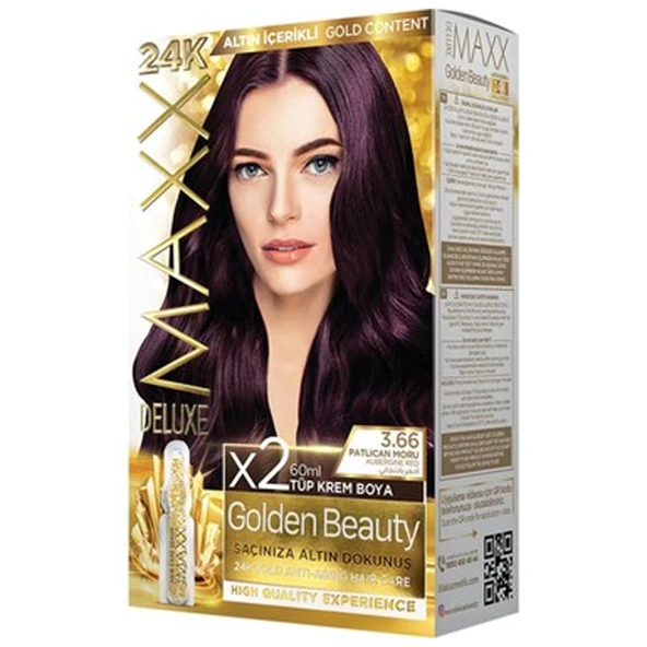 MAXX DELUXE GOLDEN BEAUTY 3 66 Patlıcan Moru Set Boya