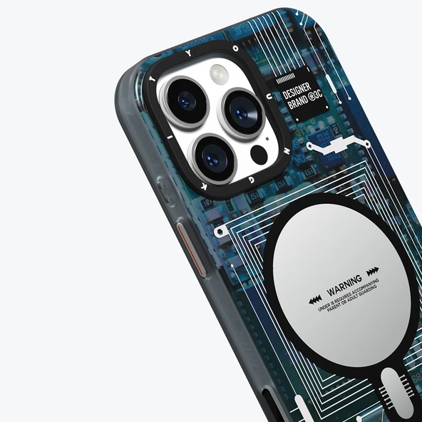 Apple iPhone 16 Pro Max Kılıf M-safe Şarj Özellikli Kamera Denetim Butonlu Youngkit Technology Serisi Kapak - 12