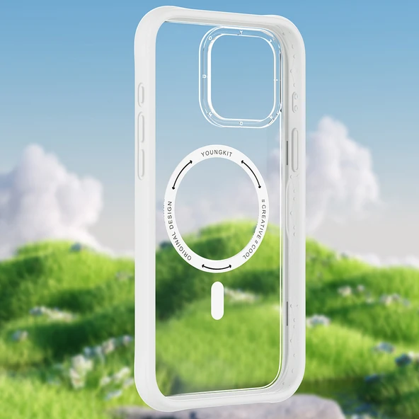 Apple iPhone 15 Pro Max Kılıf M-safe Şarj Özellikli Airbagli Youngkit Dynamic 2 Serisi Kapak - 4