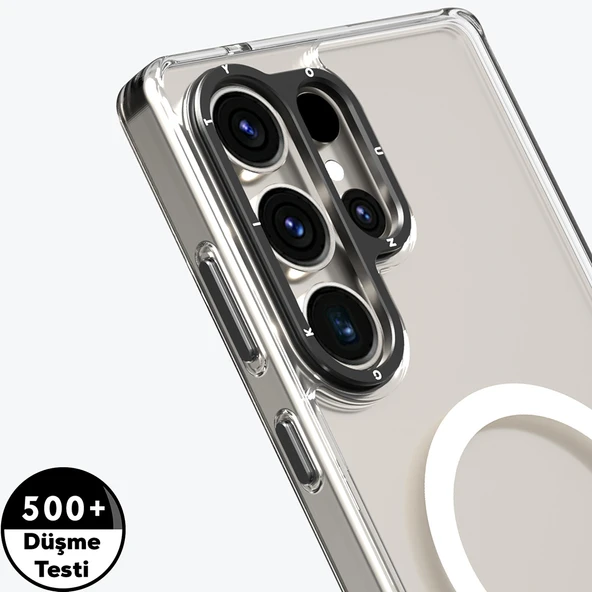 Galaxy S25 Ultra Kılıf M-safe Şarj Özellikli Cam Arka Yüzey TPU Youngkit Gemstone Serisi Kapak - 11