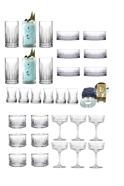 Paşabahçe elysia 36 parça su bardak - meşrubat bardağı ve çerezlik seti takımı ürün görseli 1