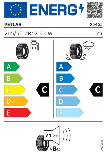 Petlas 205/50 R17 93W Reinf. Velox Sport PT741 Yaz Lastiği 2025 Üretim - Resim 3