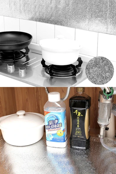 2mtx60cm Kabartma Desenli Kendinden Yapışkanlı Folyo- Mutfak, Banyo, Tezgah, Duvar Kâğıdı - 7