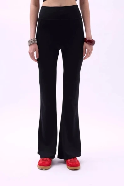 İspanyol Paça Yüksek Bel Tayt - 3