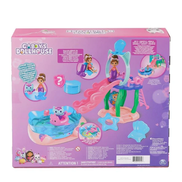 Nessiworld 6067878 Gabbys Dollhouse Gabby ve Mercat Purr-ific Havuz Oyun Seti - 1