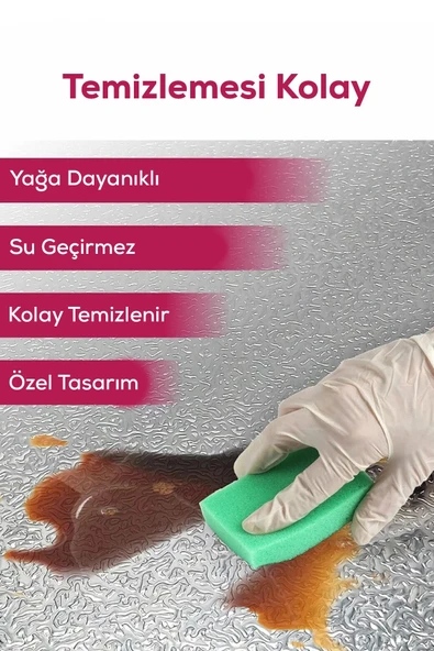 2mtx60cm Kabartma Desenli Kendinden Yapışkanlı Folyo- Mutfak, Banyo, Tezgah, Duvar Kâğıdı - 2