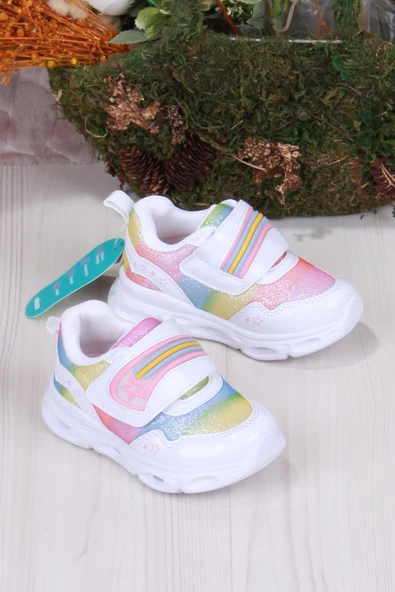 Vicco 346.B23Y.181 Beyaz Kita Işıklı Kız Çocuk Ayakkabı ürün görseli